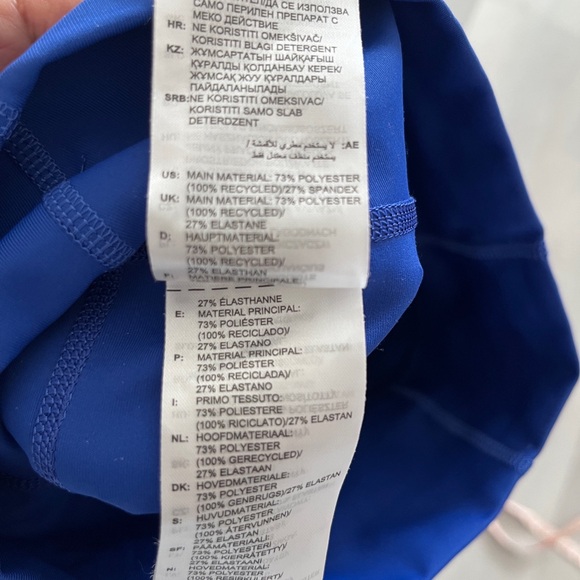 ADIDAS WOMENS BLUE BIKER SHORTS HIGH RISE WOMENS SMALL - Picture 6 of 8